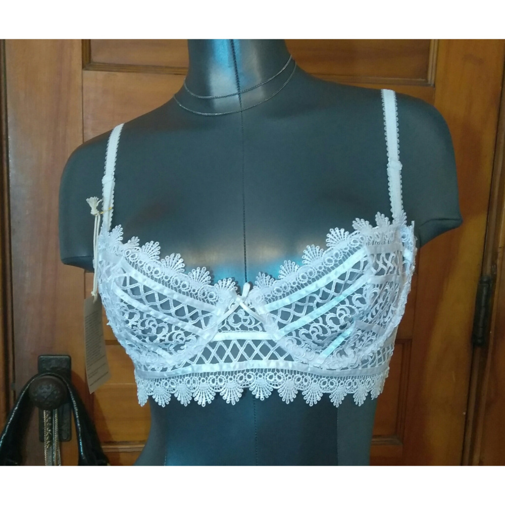 NWT | Vintage Heartland | Beautiful White Bra 36C - Picture 2 of 4